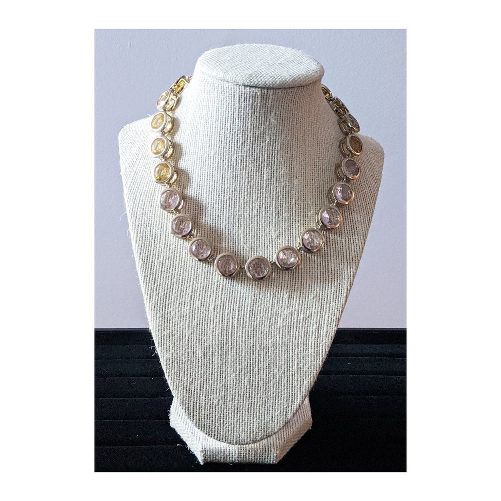 NWT Talbots light purple and yellow gem necklace